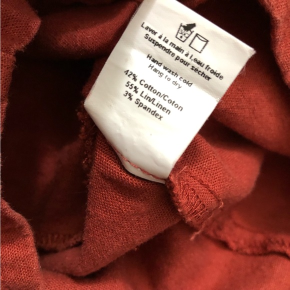 Birds of North America Linen Blend Romper in Burnt Orange Size 6 - Picture 12 of 12